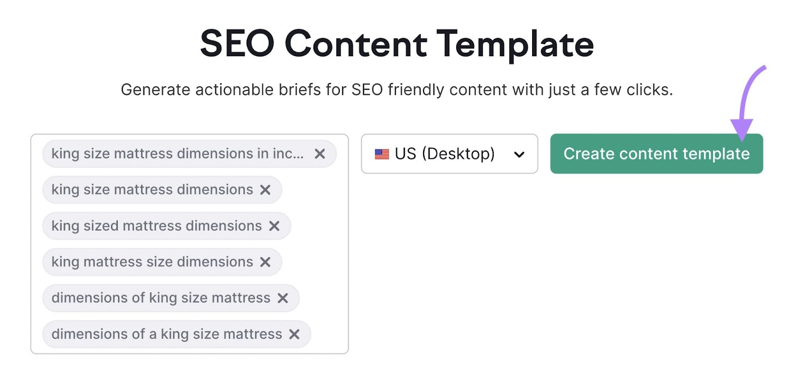 Semrush’s SEO Content Template