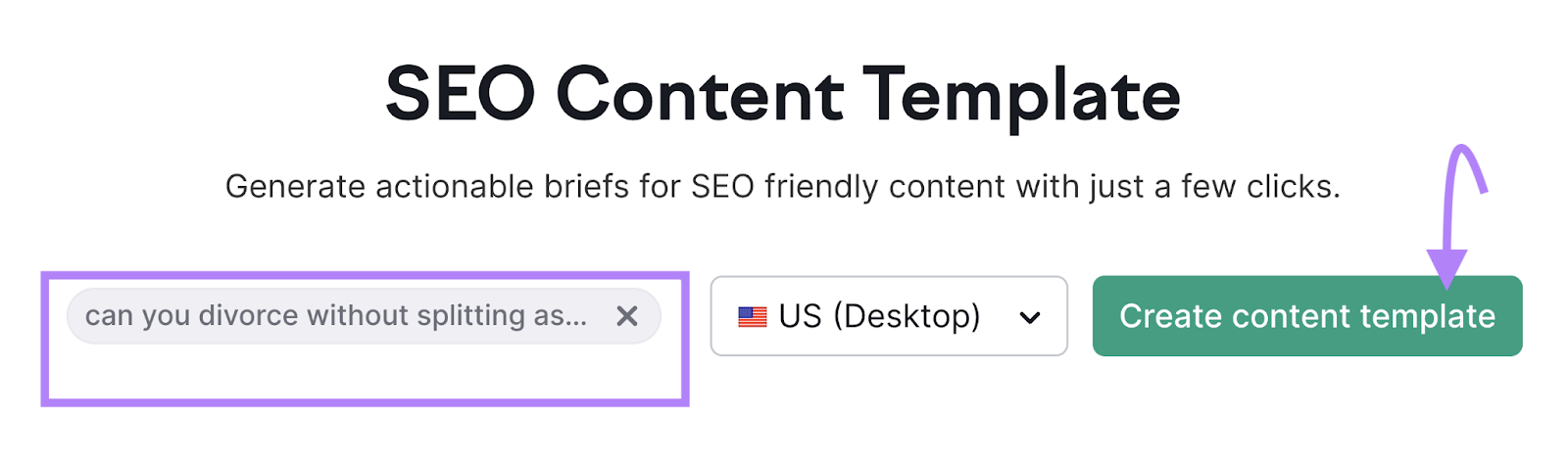 SEO Content Template tool