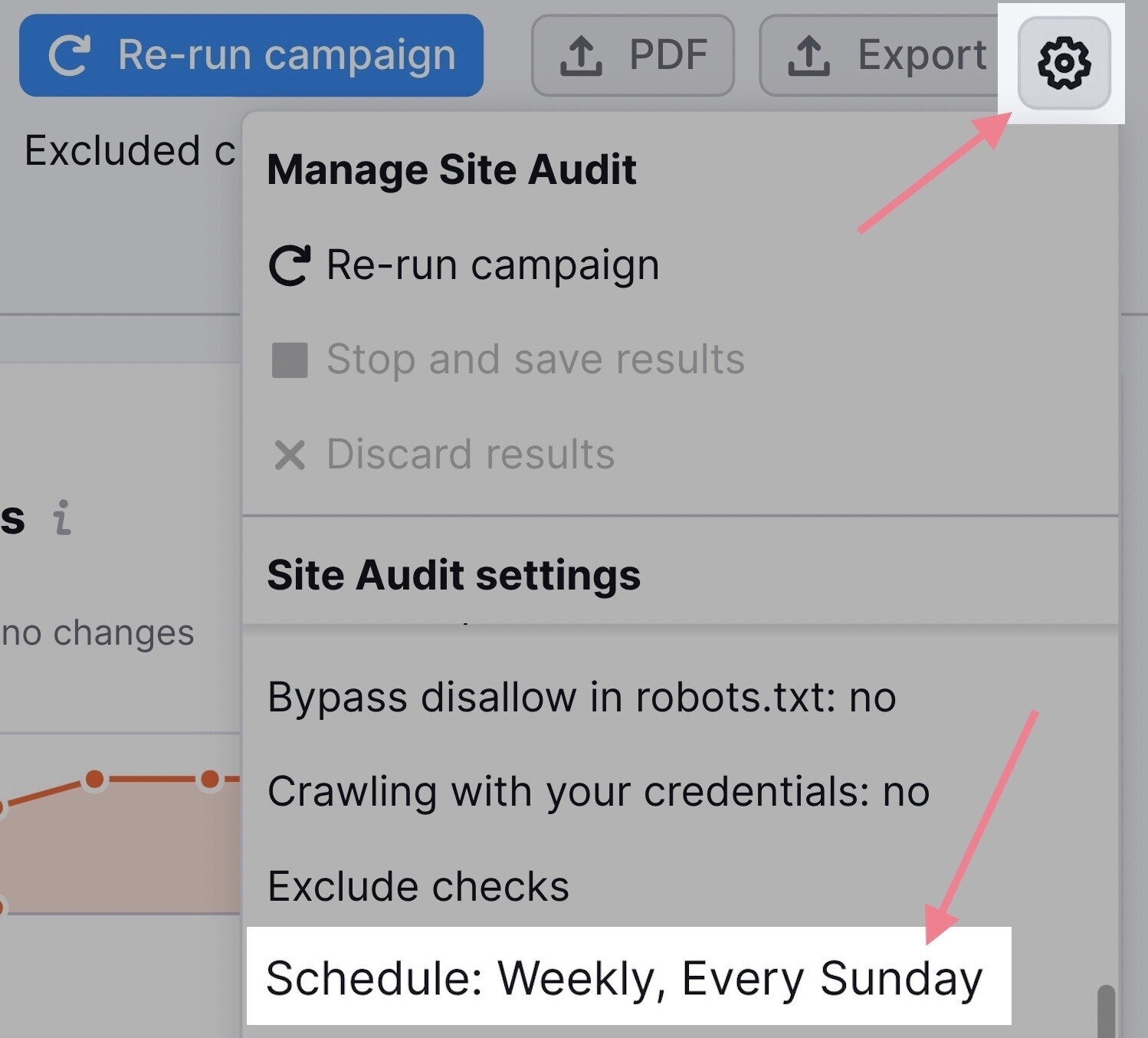 set up site audit schedule