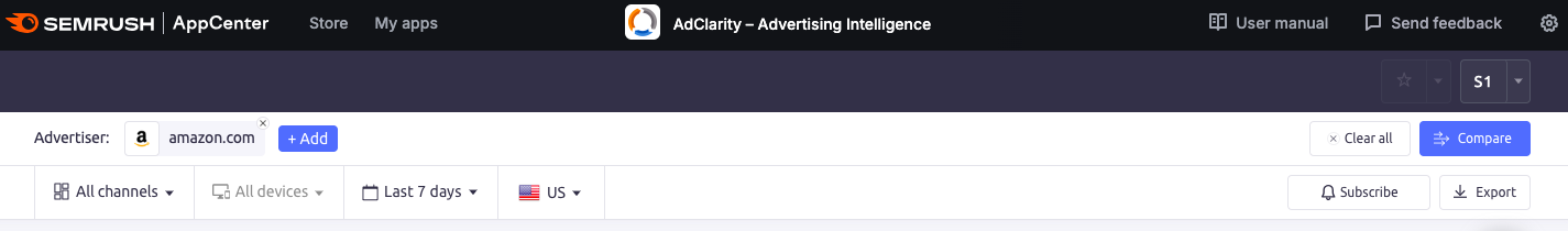 adclarity main start page