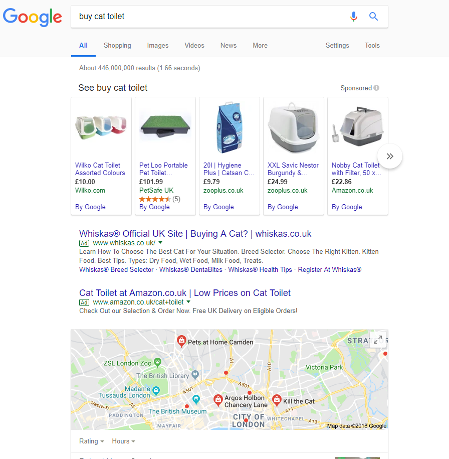 Search results for 'buy cat toilet' query