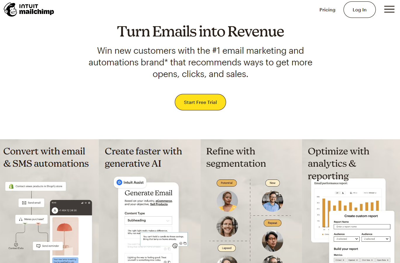 Mailchimp's website