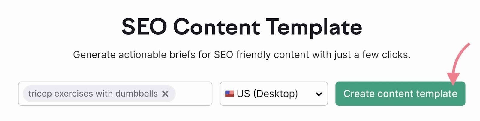 SEO Content Template tool