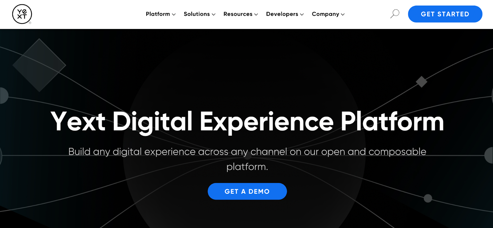 Yext homepage