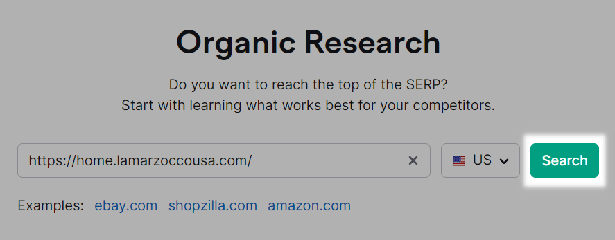 Organic Research tool