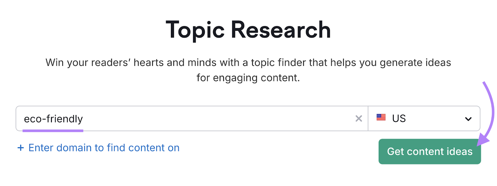 topic entered into Topic Research