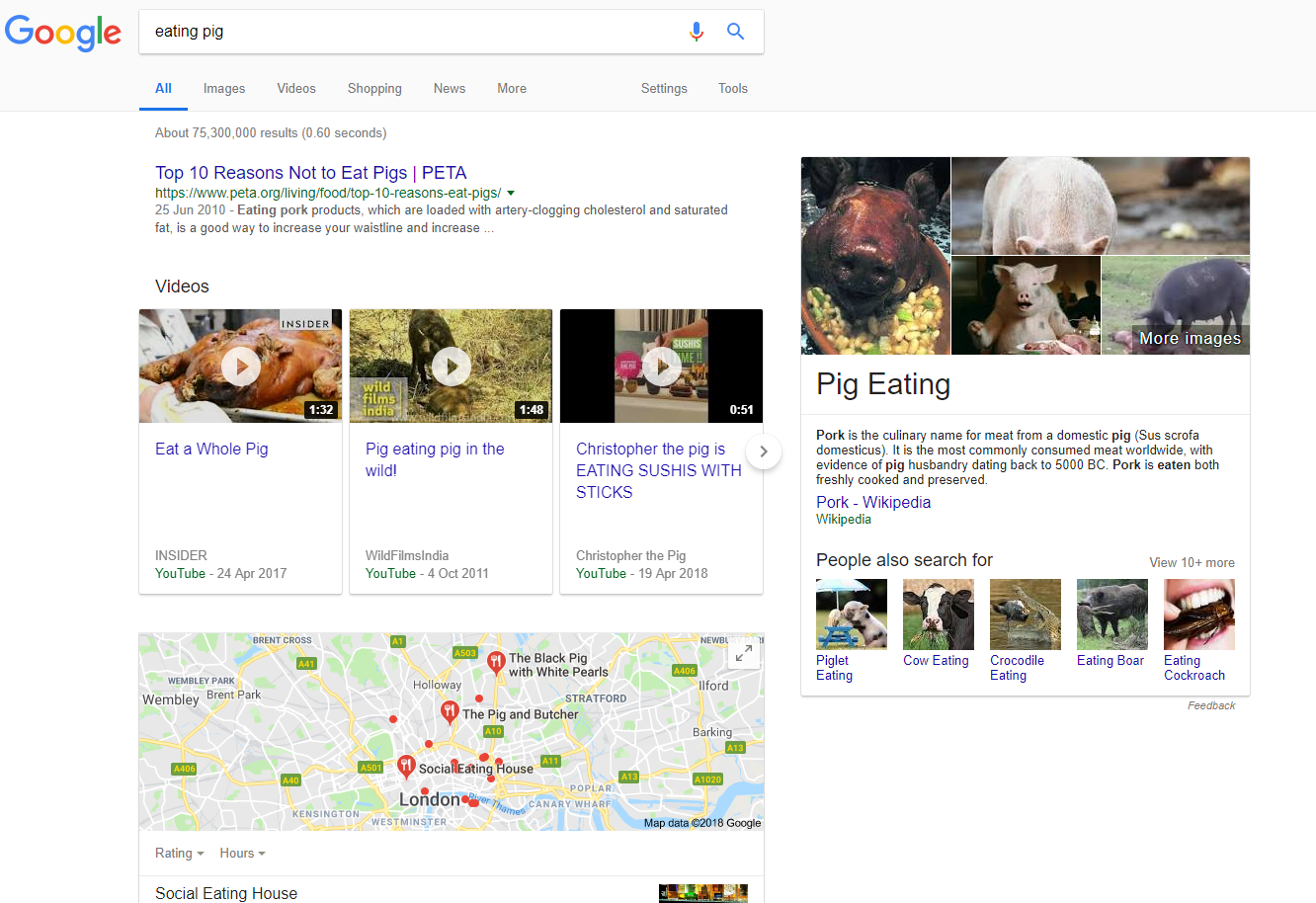 Identifying search intent in organic results