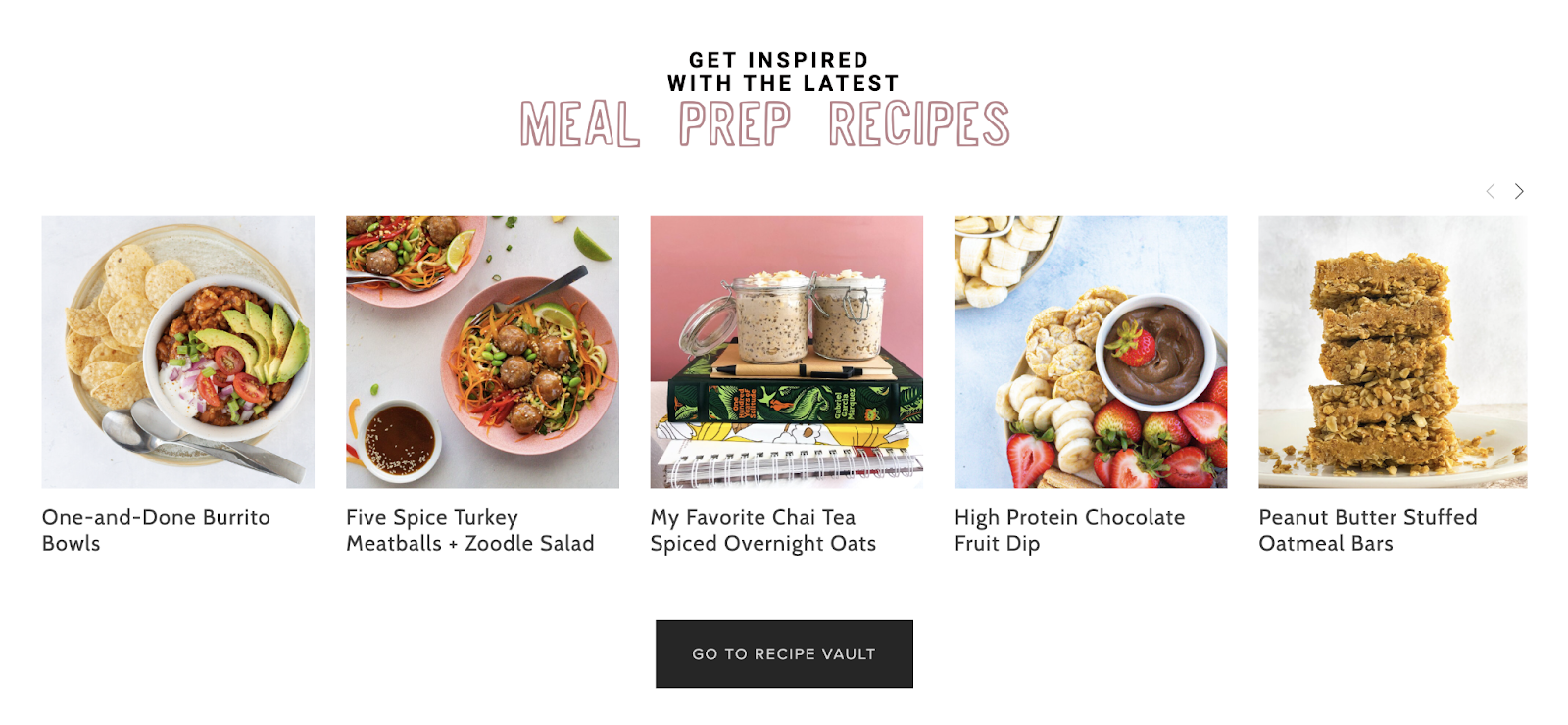 meal prep blog niche example