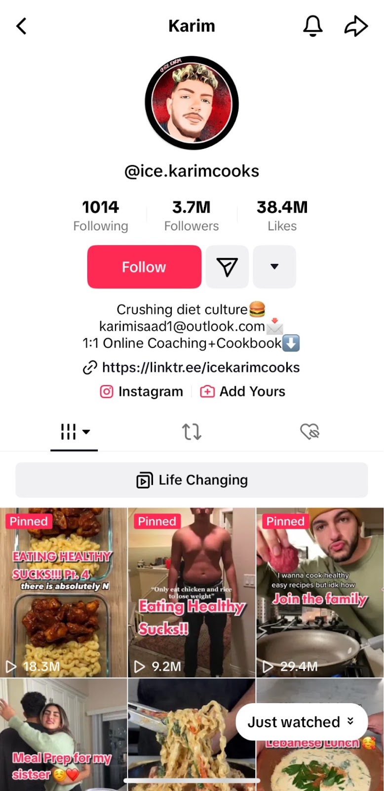 @ice.karimcooks TikTok profile