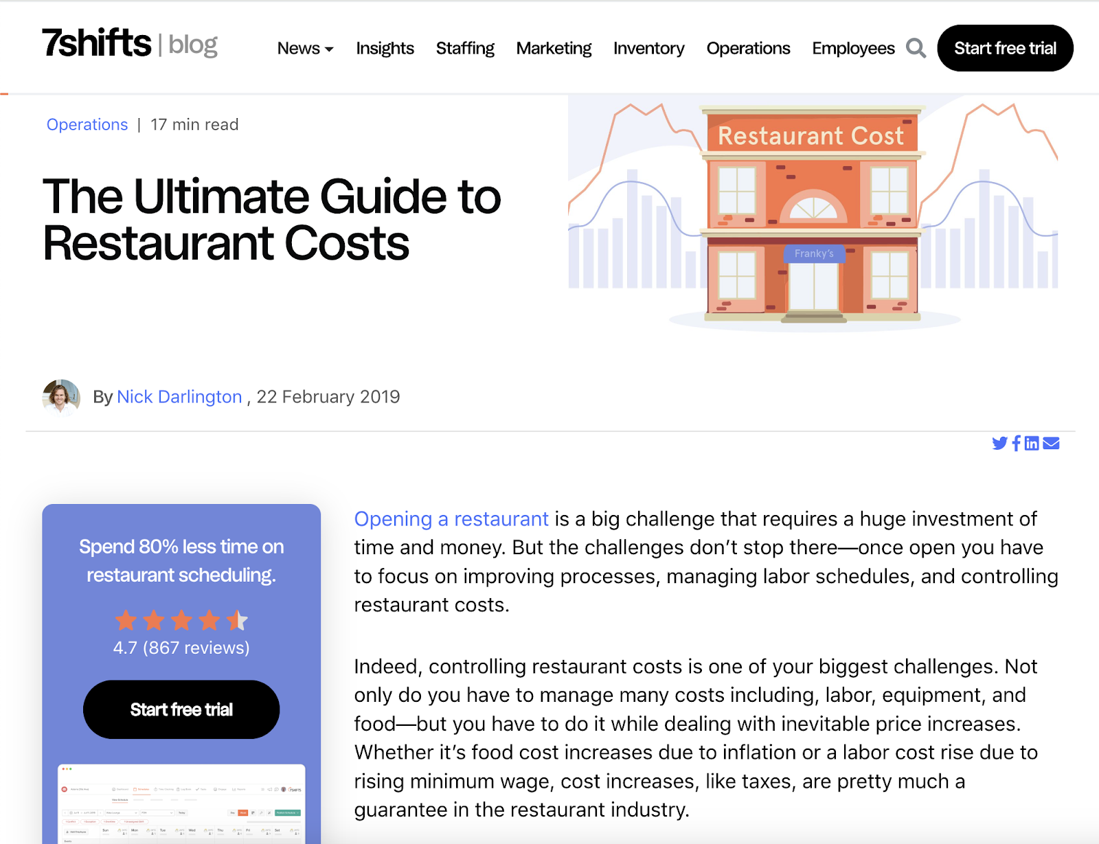 Pillar page for "The Ultimate Guide to Restaurant Costs"