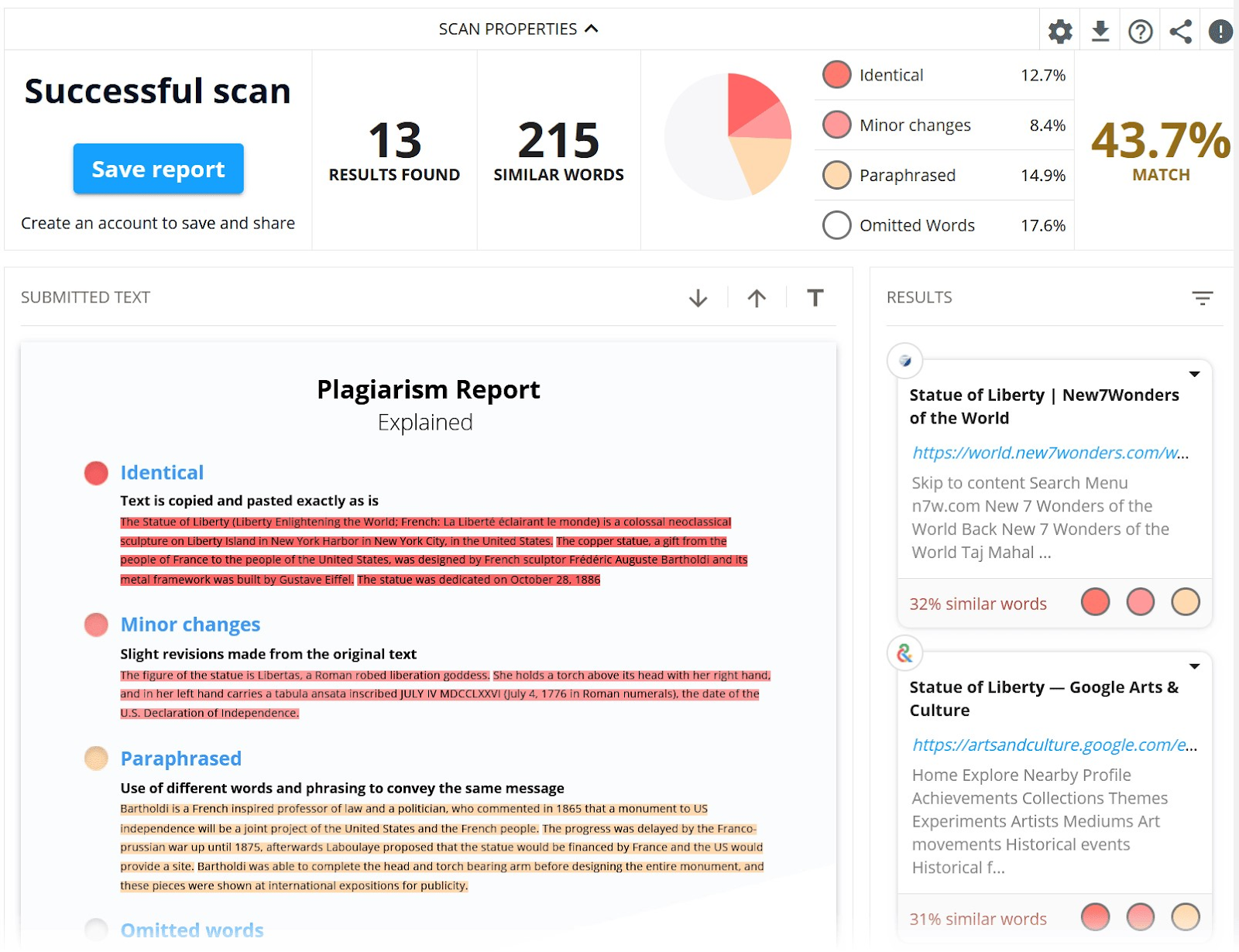 Copyleaks's Plagiarism Report