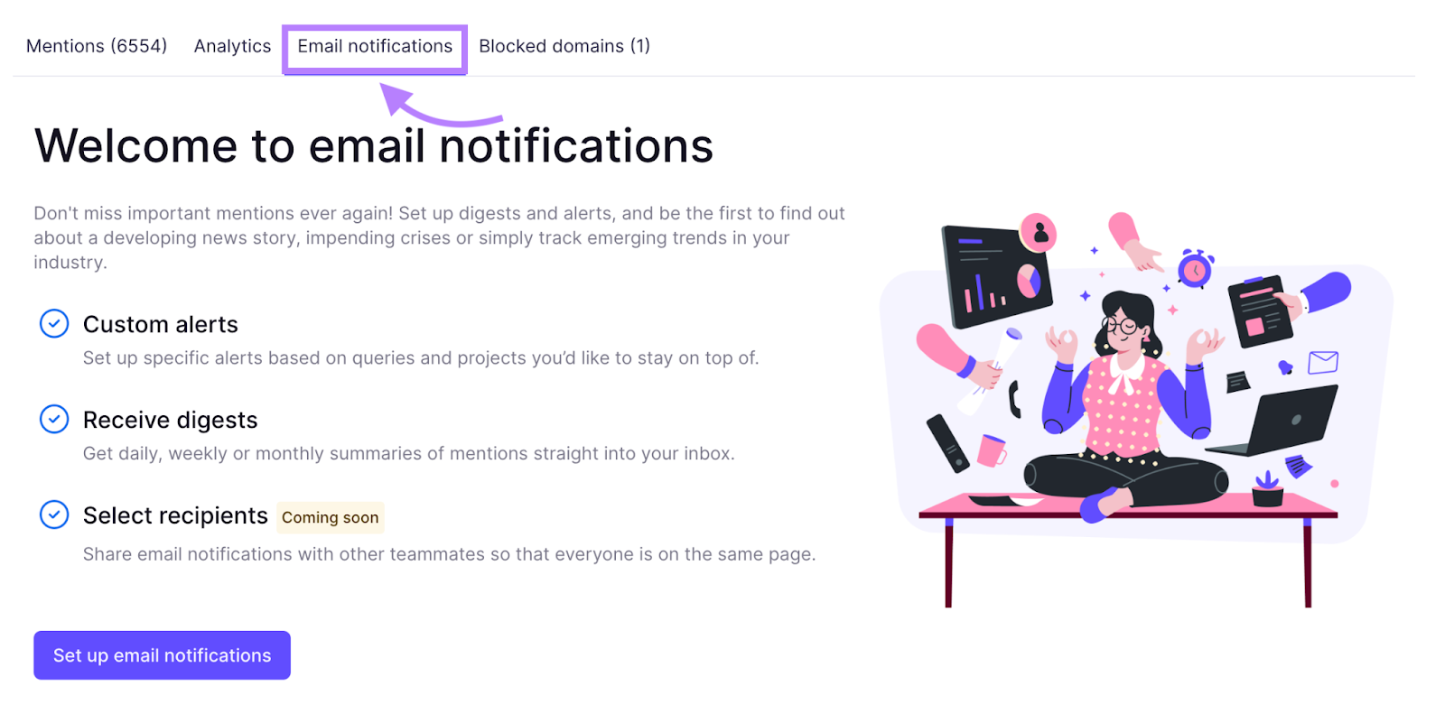 Brand Monitoring email notifications