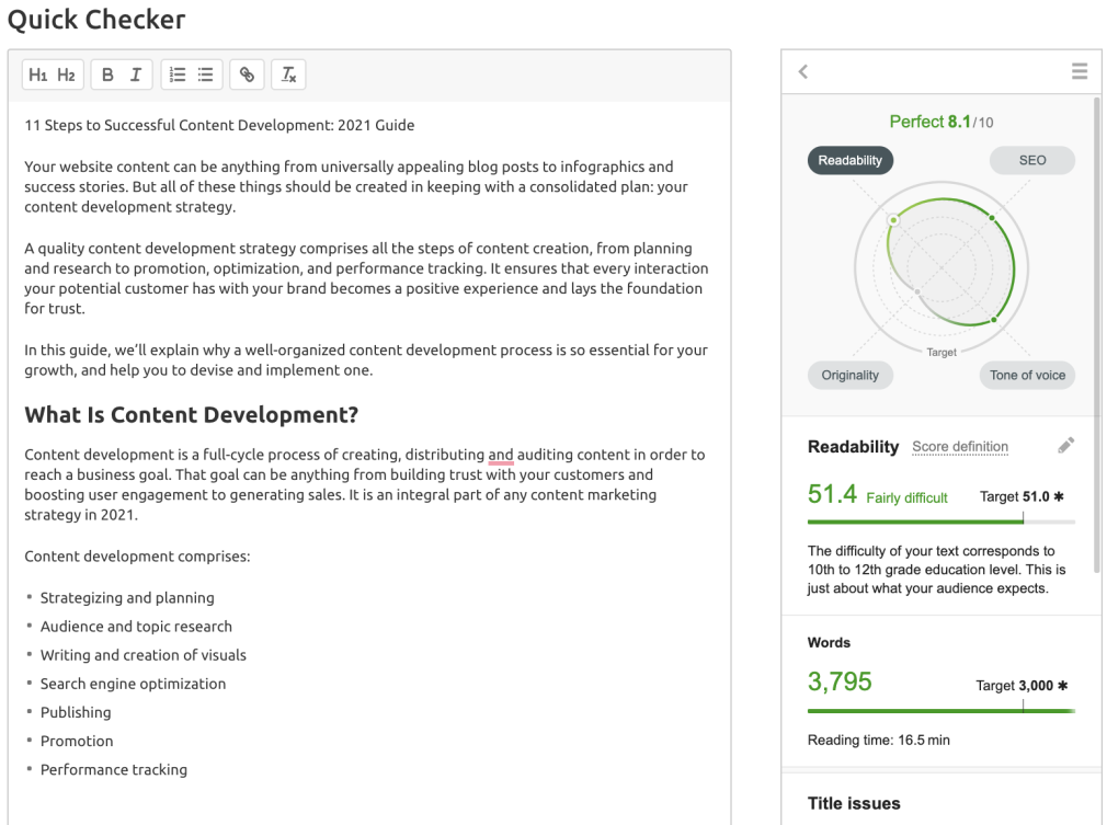 Semrush for content marketing - SWA