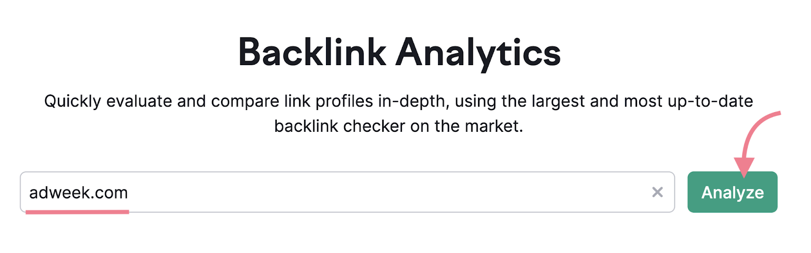 Backlink Analytics tool