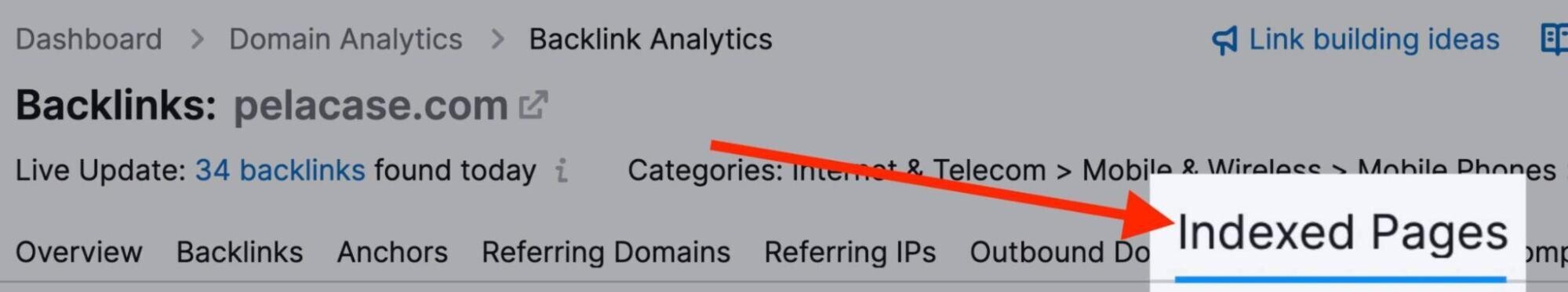 Indexed pages report