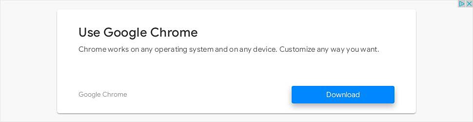 "Use Google Chrome" banner ad