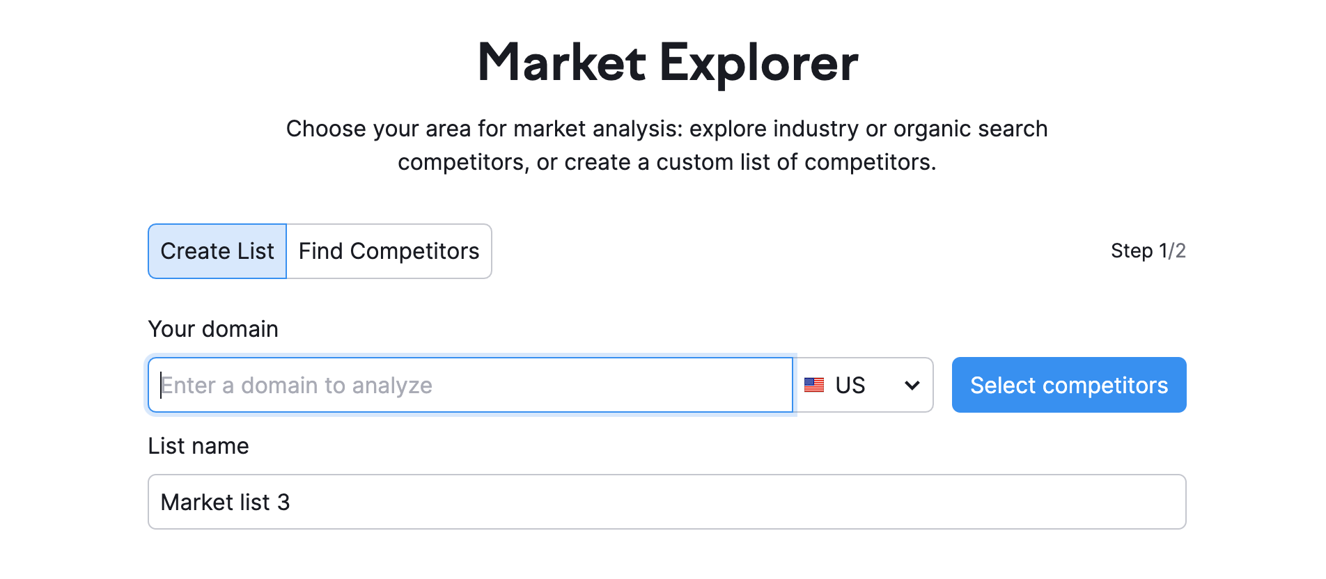 Market Explorer getting started