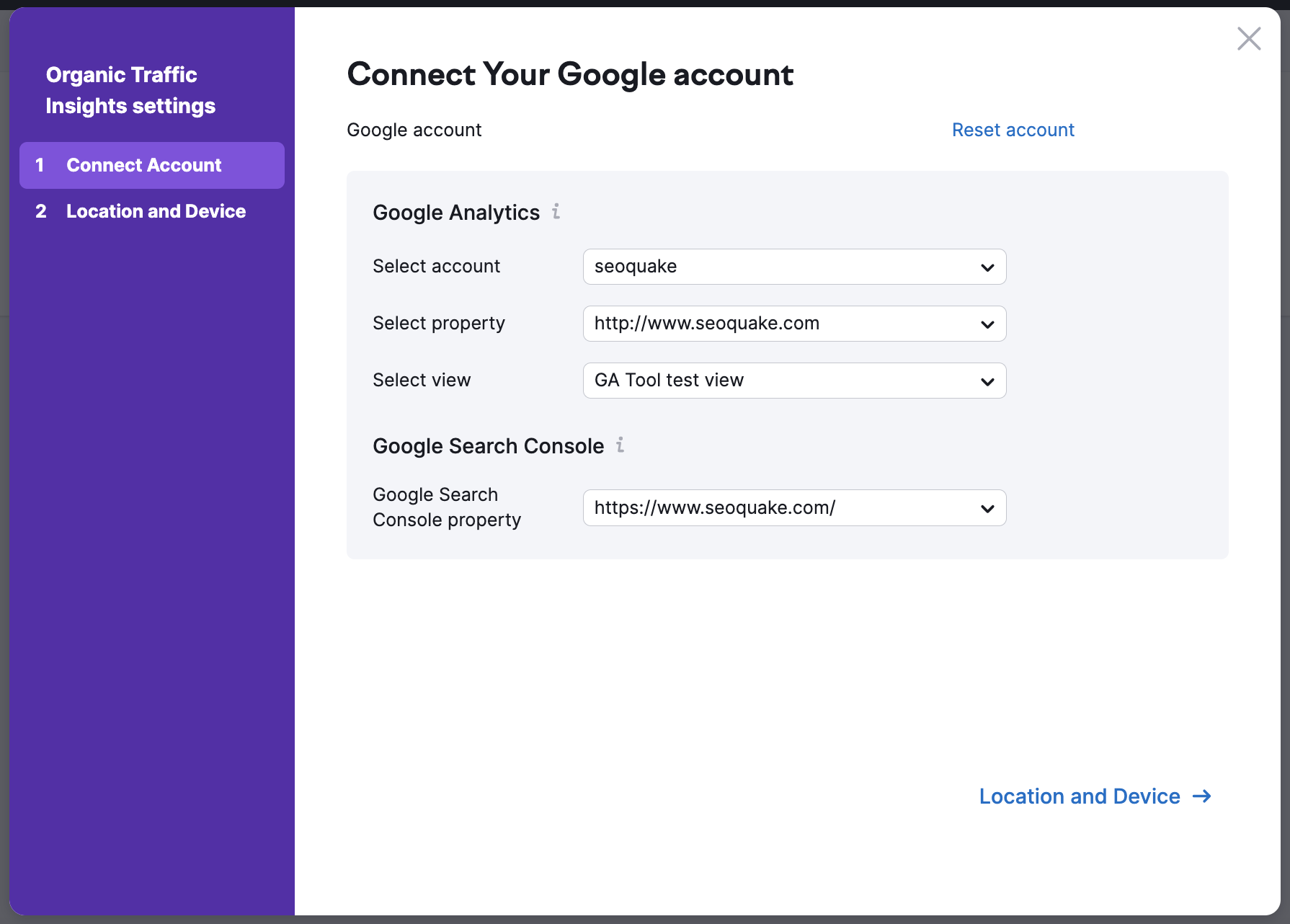 Configuring Organic Traffic Insights image 4