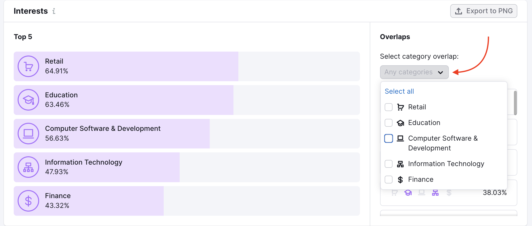 categories filter