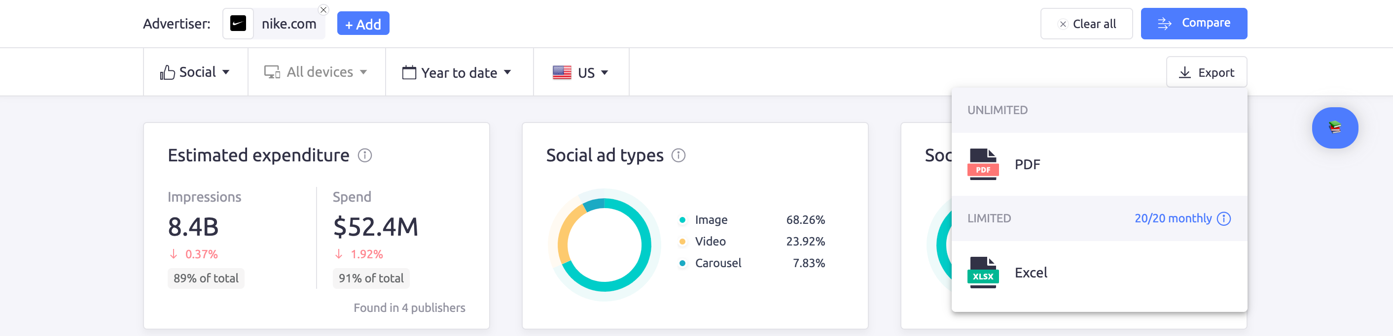 How to export the report 