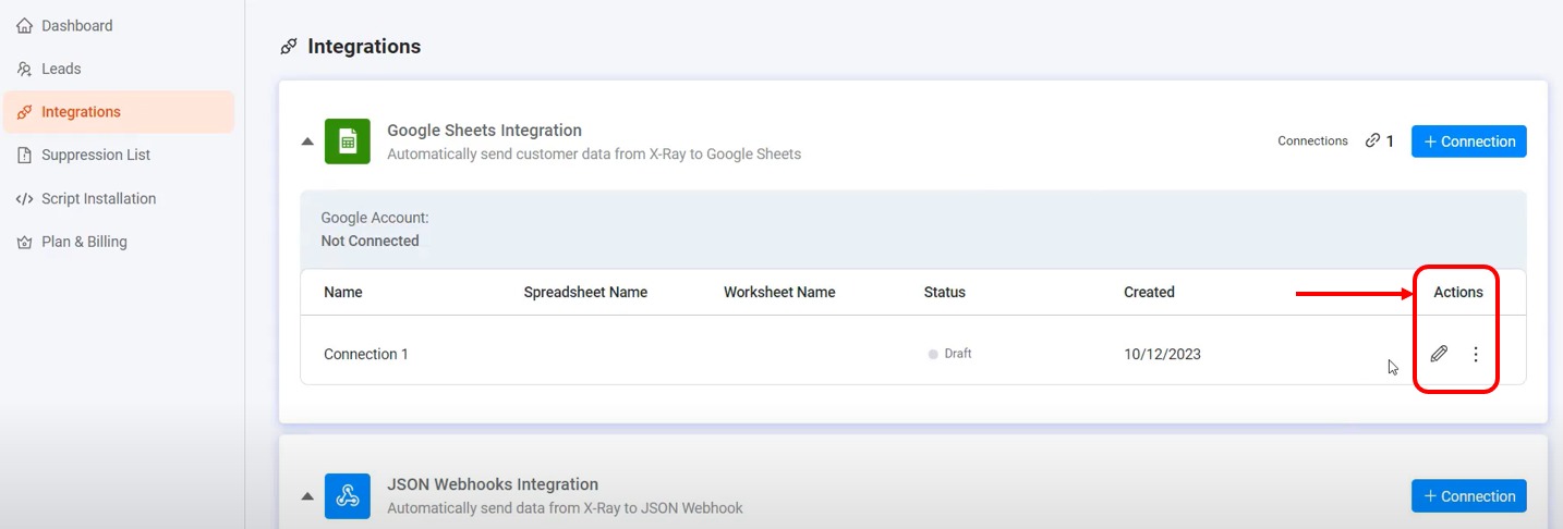 Setting up a Google Sheets integration in X-Ray.